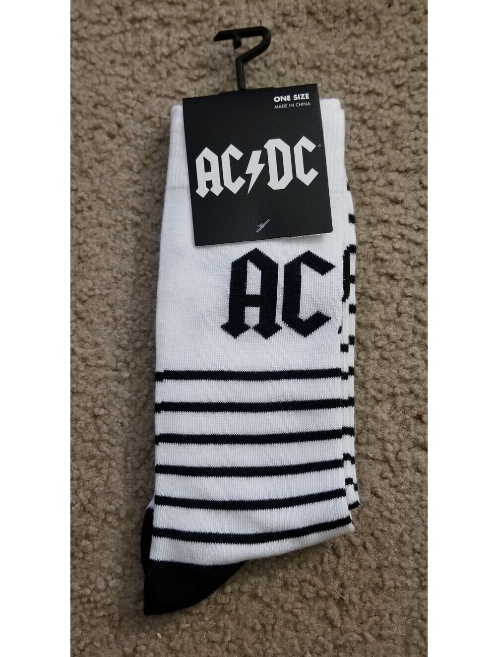 AC/DC Men's Striped Crew Socks – Official Band Merchandise